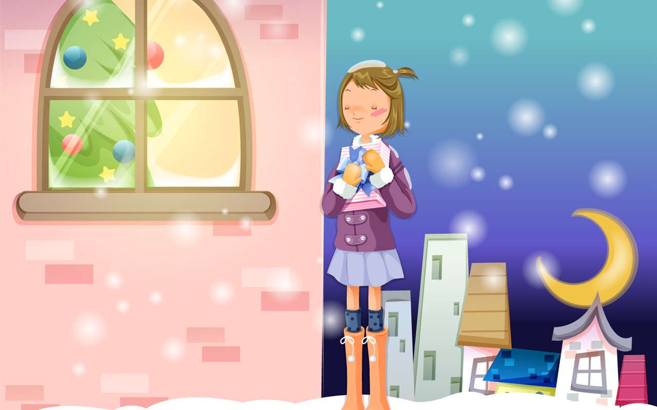 Christmas Winter Wallpaper chapter of Vector #5 - 1280x800