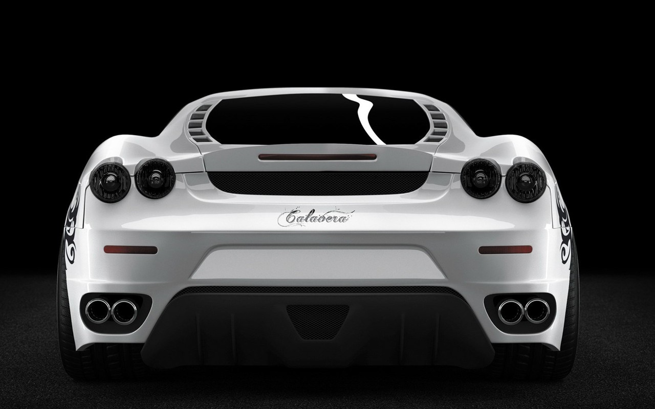 Белый Череп Ferrari F430 стола #16 - 1280x800