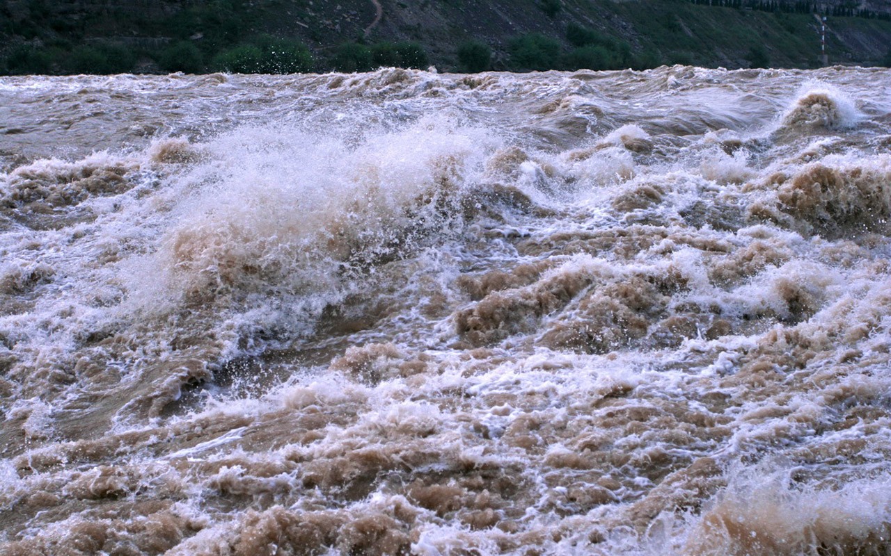 Continuously flowing Yellow River - Hukou Waterfall Travel Notes (Minghu Metasequoia works) #3 - 1280x800