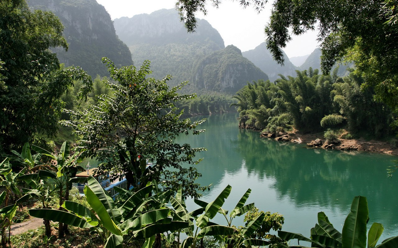 Hechi Small Three Gorges (Minghu Metasequoia Werke) #10 - 1280x800