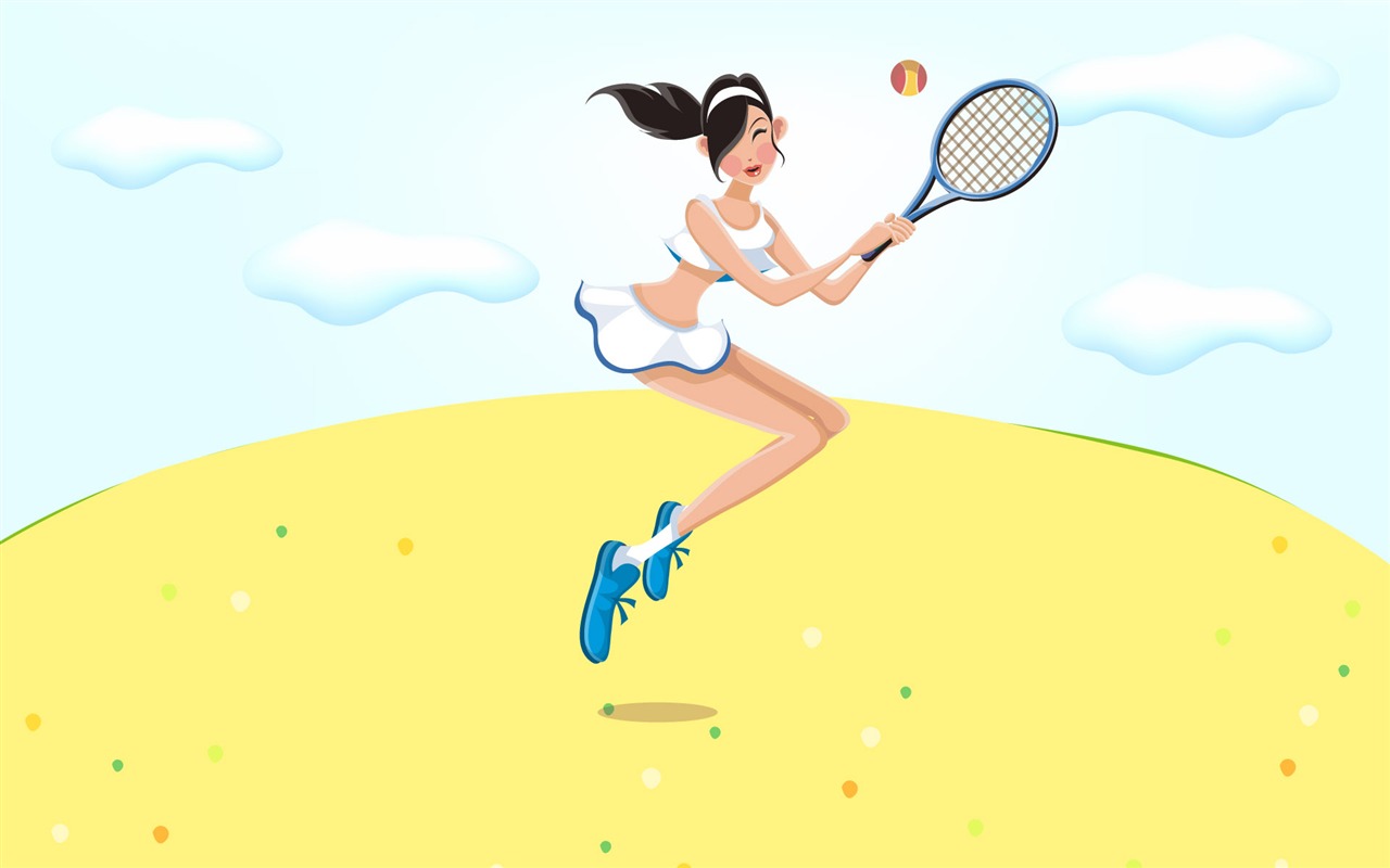 Vector women's leisure sports wallpaper #10 - 1280x800