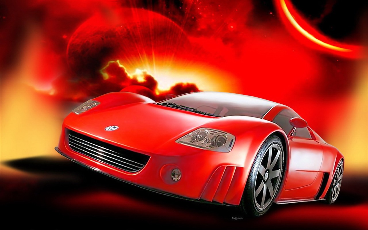 Feu de voiture wallpaper HD #9 - 1280x800