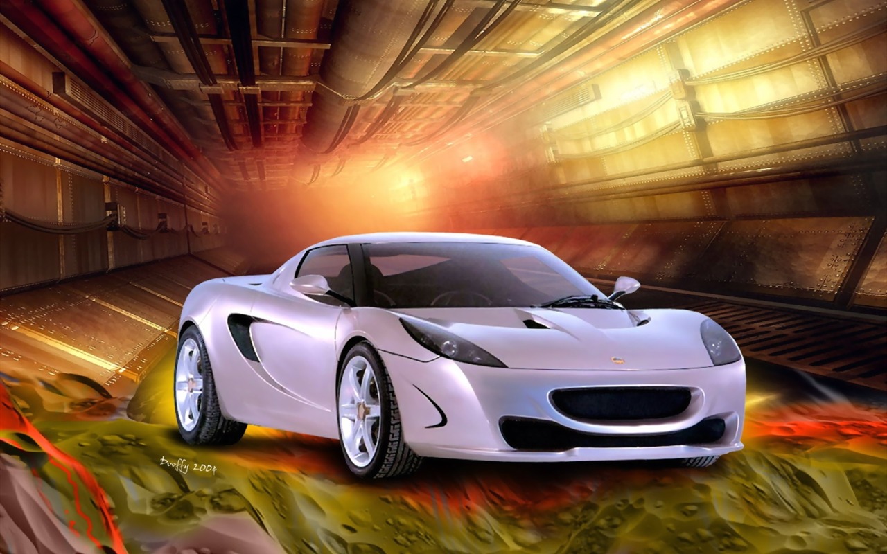 Feu de voiture wallpaper HD #24 - 1280x800