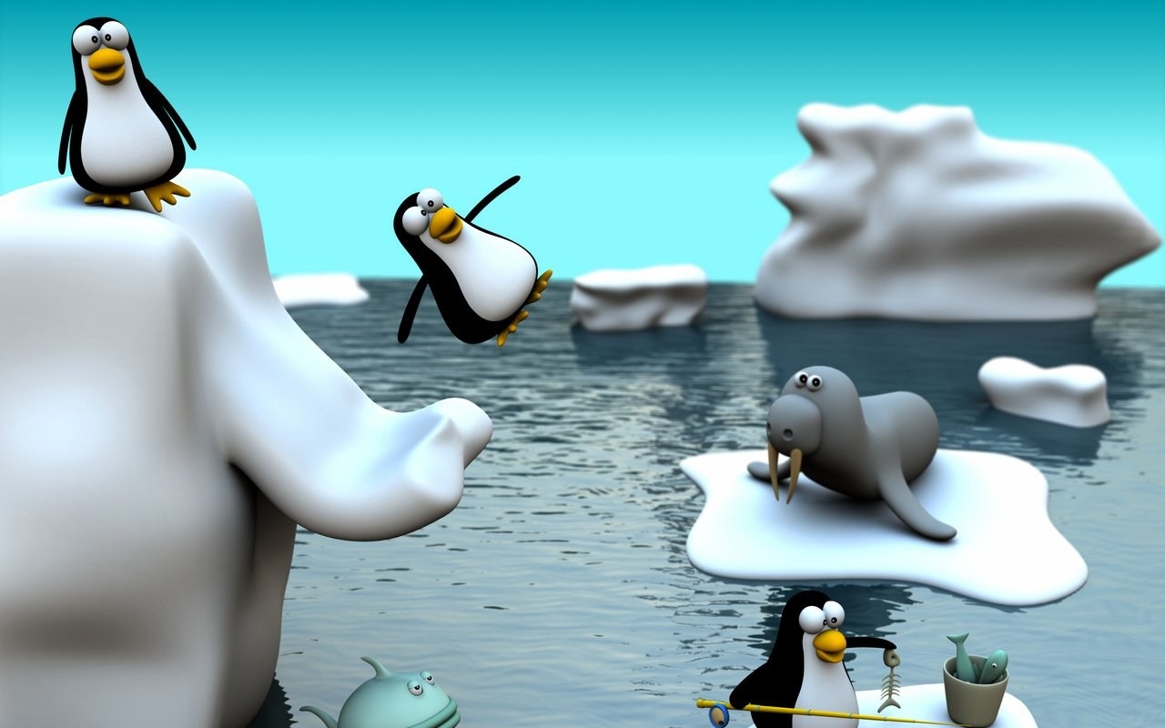 Fun 3D-Cartoon Design Tapeten #8 - 1280x800