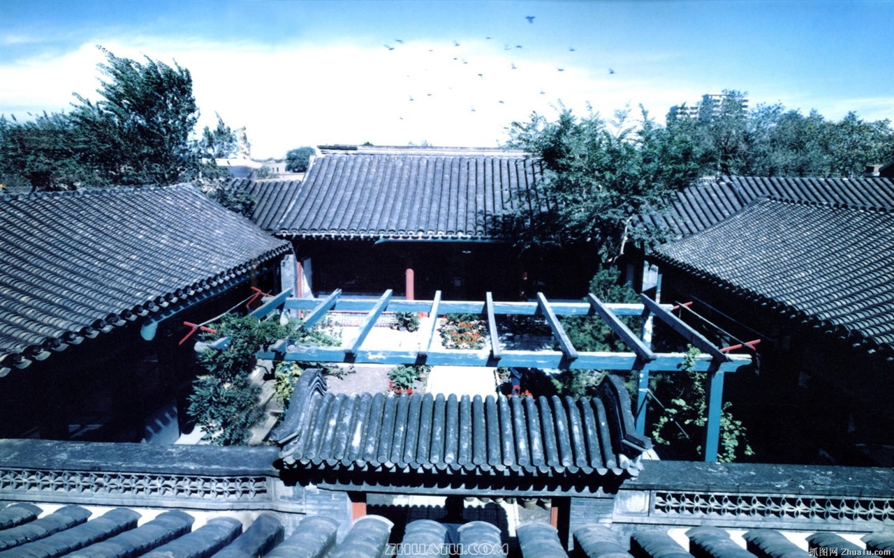 Antiguo vida Hutong de fotos antiguas fondo de pantalla #10 - 1280x800