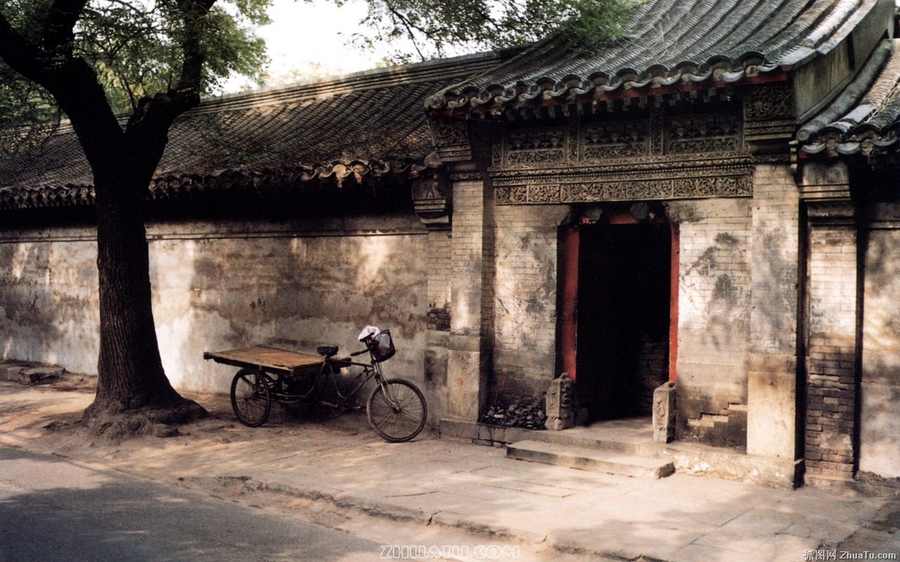 Antiguo vida Hutong de fotos antiguas fondo de pantalla #11 - 1280x800