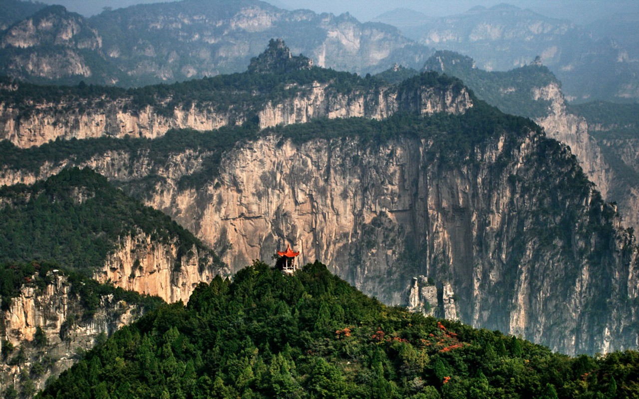 Мы Taihang горы (Minghu Метасеквойя работ) #2 - 1280x800