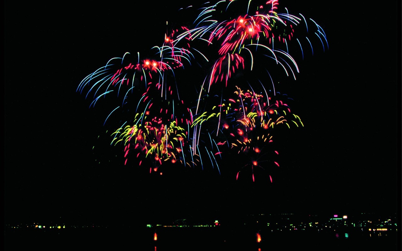 feux d'artifice Festival affichage Fond d'écran #2 - 1280x800