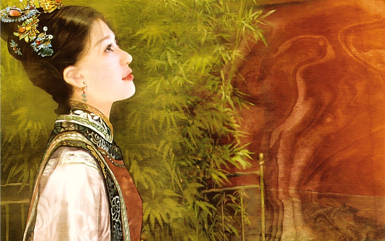 古代の女性の絵画の壁紙 #3 - 1280x800