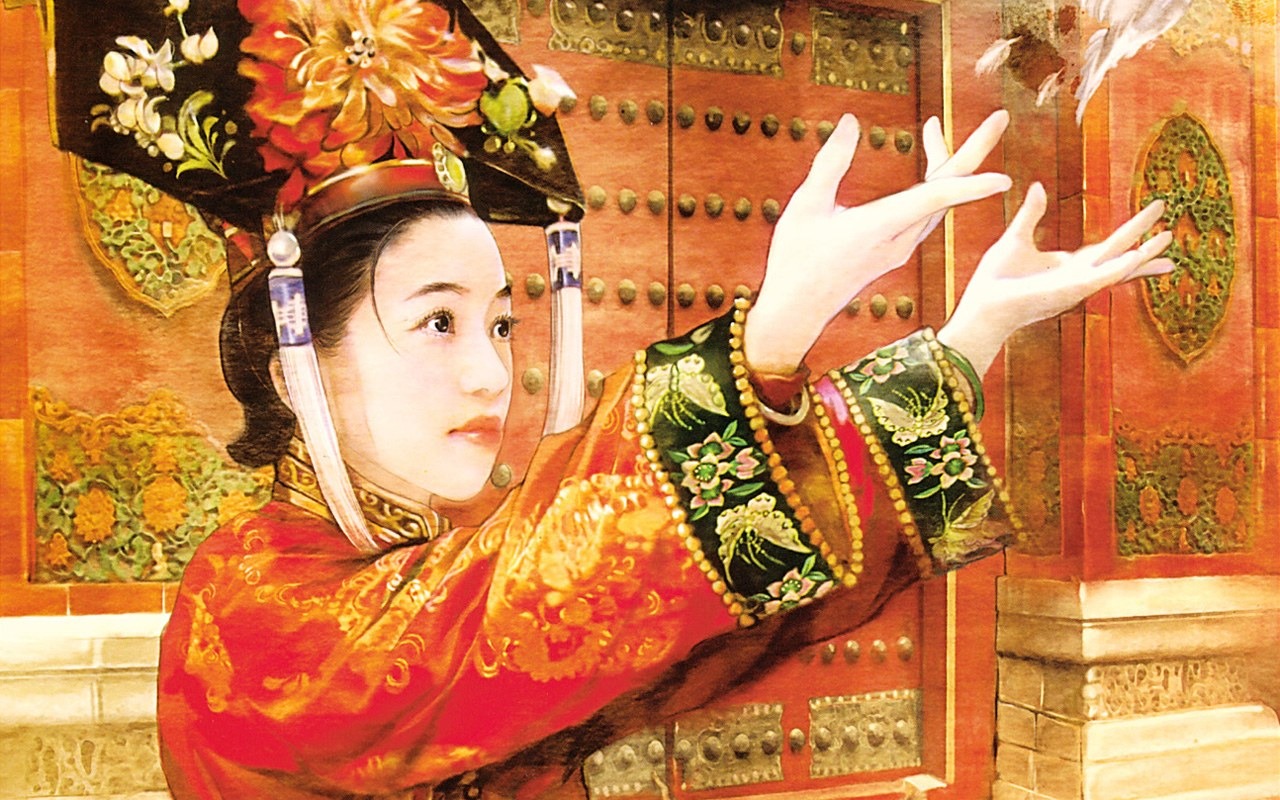 Qing Dynasty Women Painting Wallpaper #5 - 1280x800