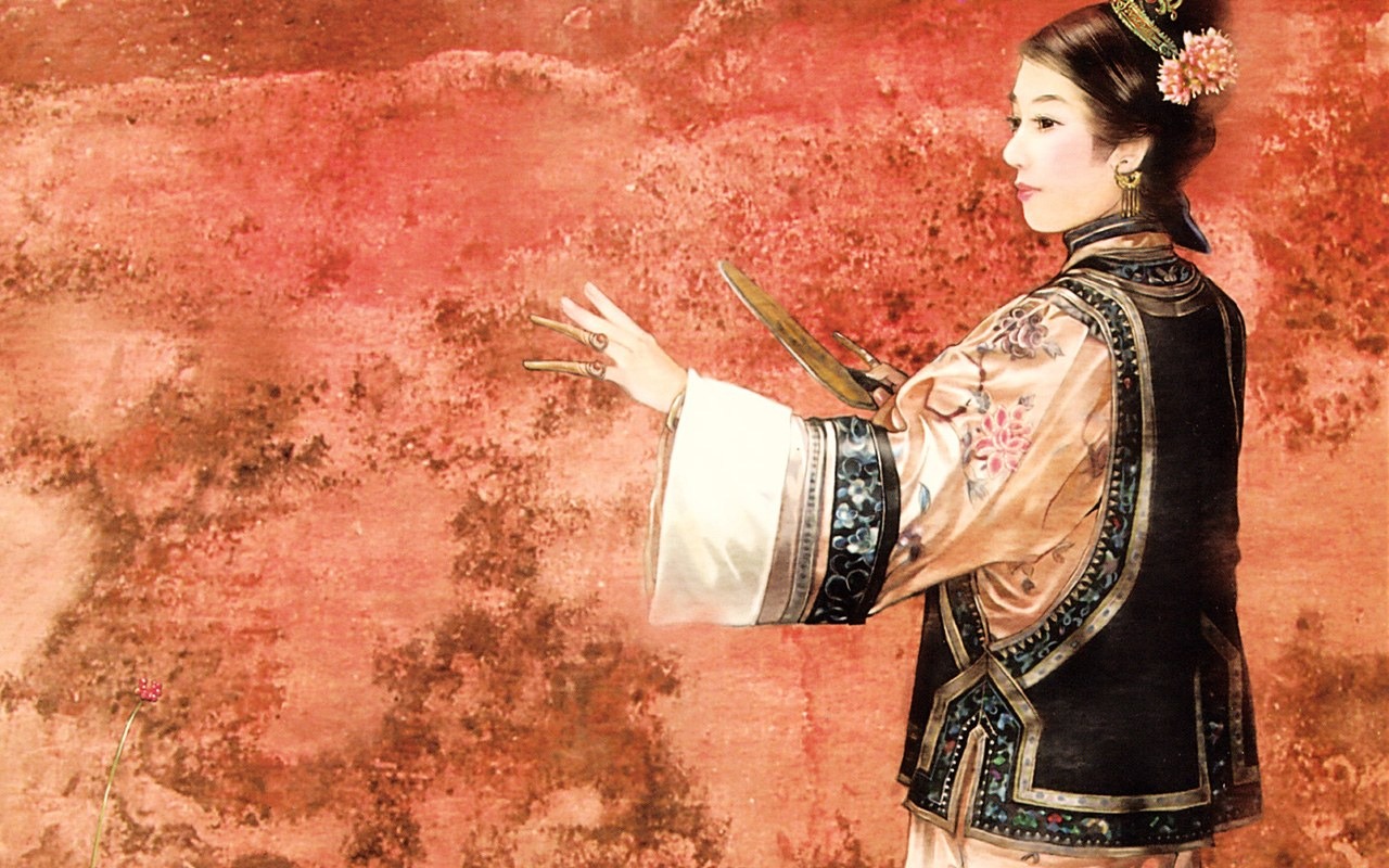 Fondos de la Dinastía Qing Pintura de la Mujer #10 - 1280x800