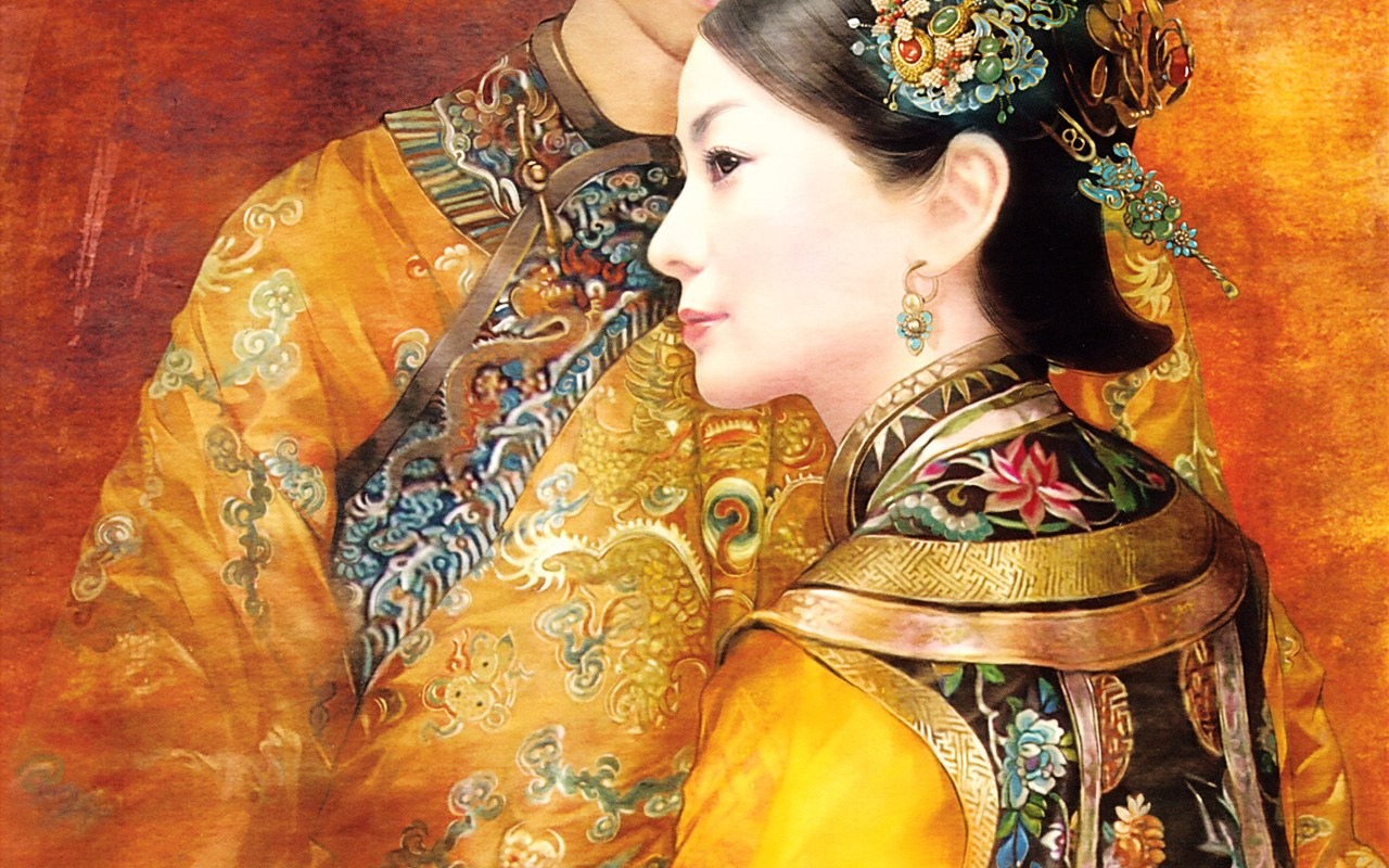 Qing Dynasty Women Painting Wallpaper #12 - 1280x800