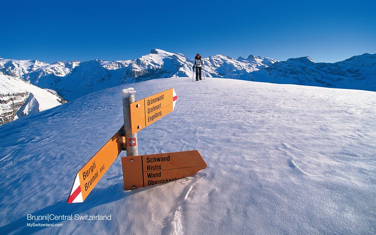 瑞士冬季旅游景点壁纸3 - 1280x800