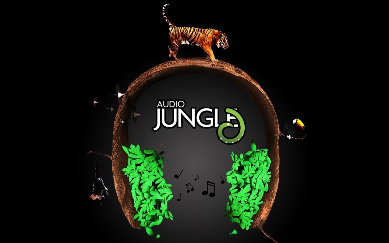 Аудио джунглей Обои Дизайн #18 - 1280x800