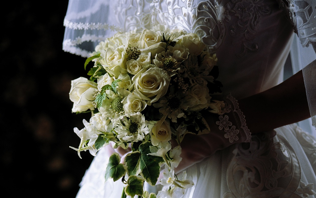 結婚式の花の結婚指輪の壁紙(2) #15 - 1280x800