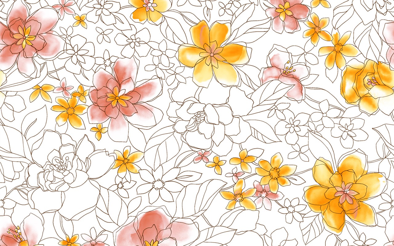 Exquisite Ink Flower Wallpapers #14 - 1280x800