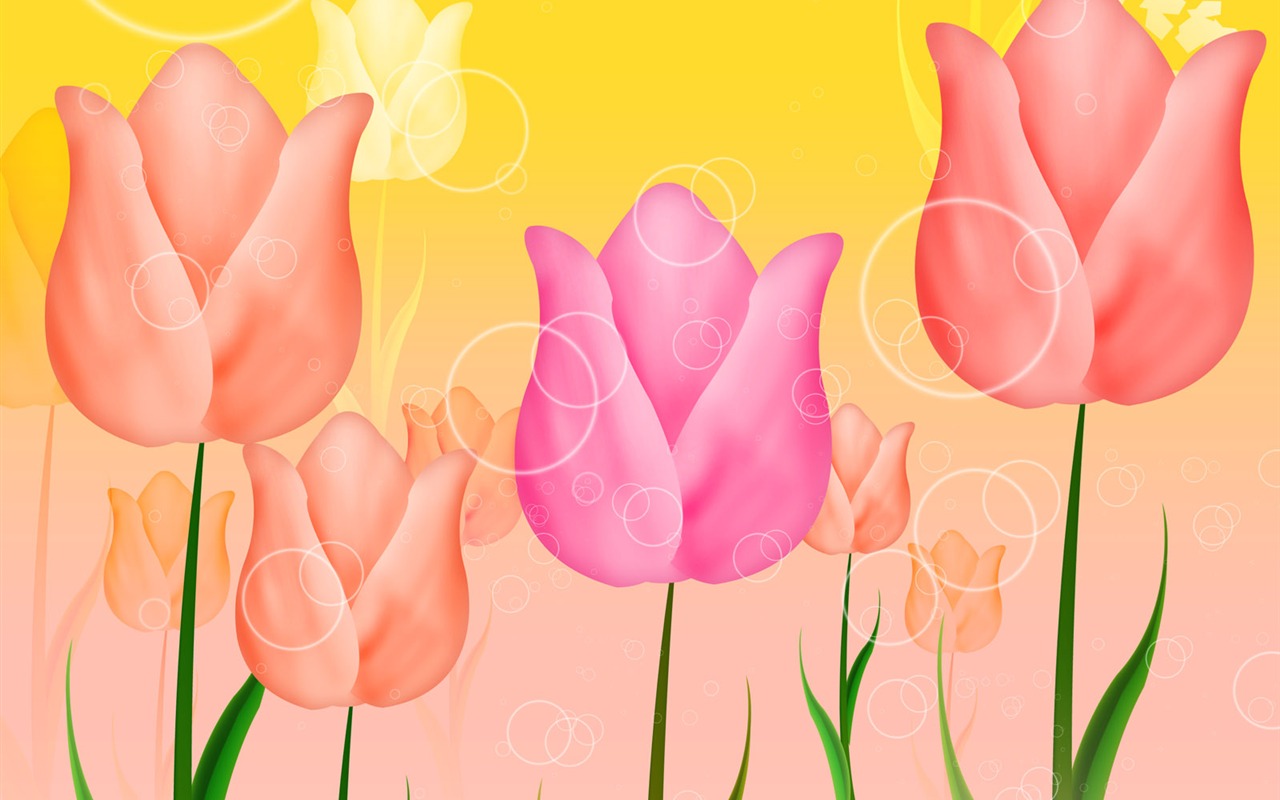 Floral design illustration papier peint #7 - 1280x800