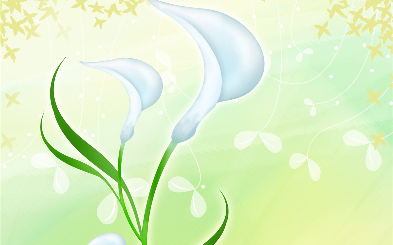 papel tapiz floral diseño ilustración #12 - 1280x800
