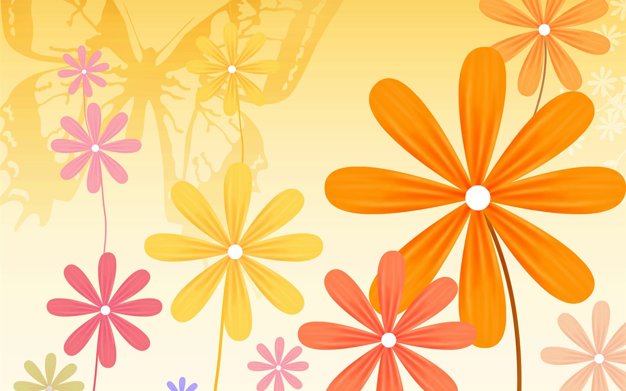 papel tapiz floral diseño ilustración #17 - 1280x800