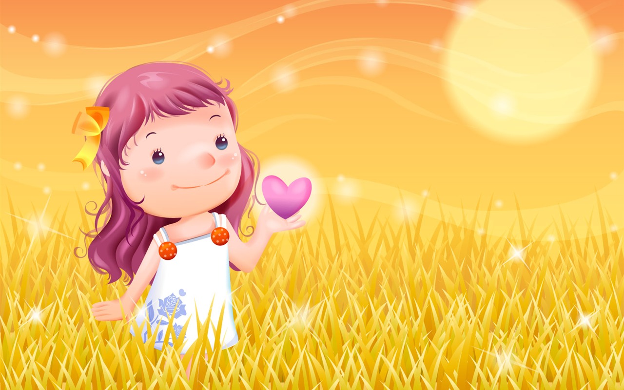 Vector happy childhood Wallpaper (2) #16 - 1280x800