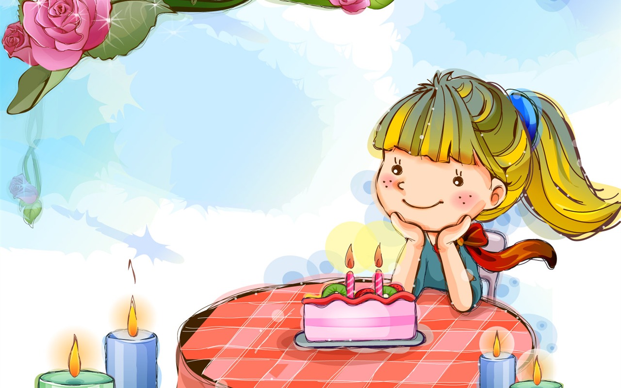 Vector children's Happy Wallpaper (2) #1 - 1280x800