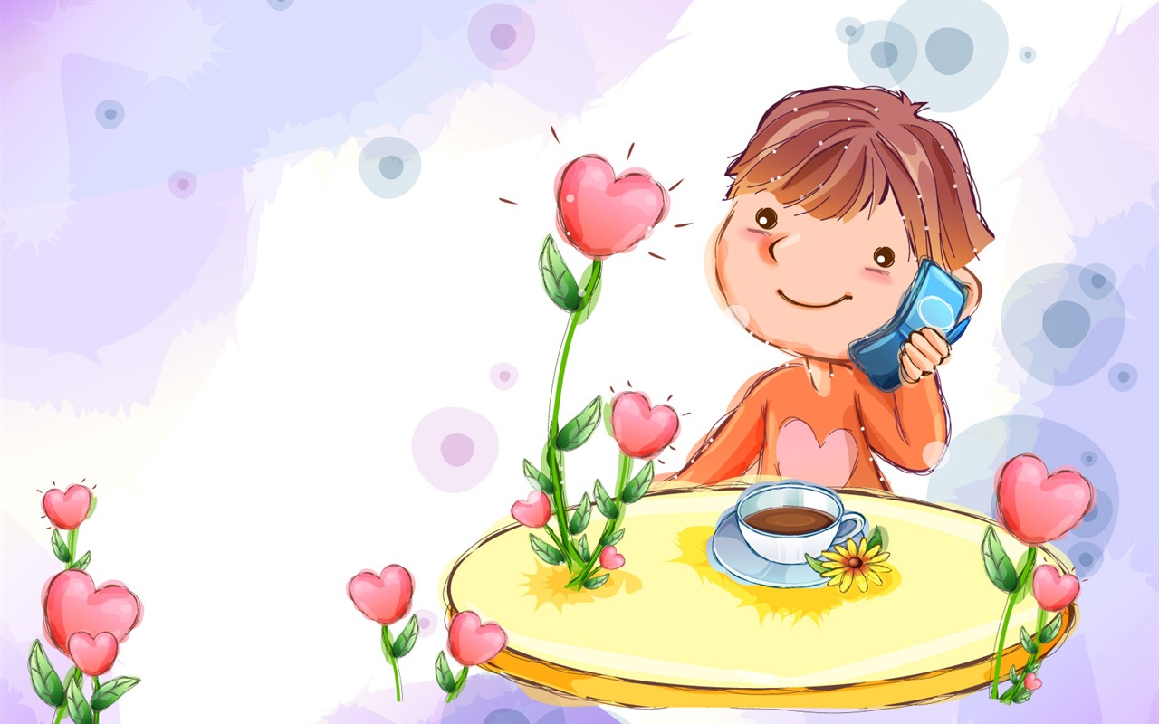 Vector children's Happy Wallpaper (2) #11 - 1280x800