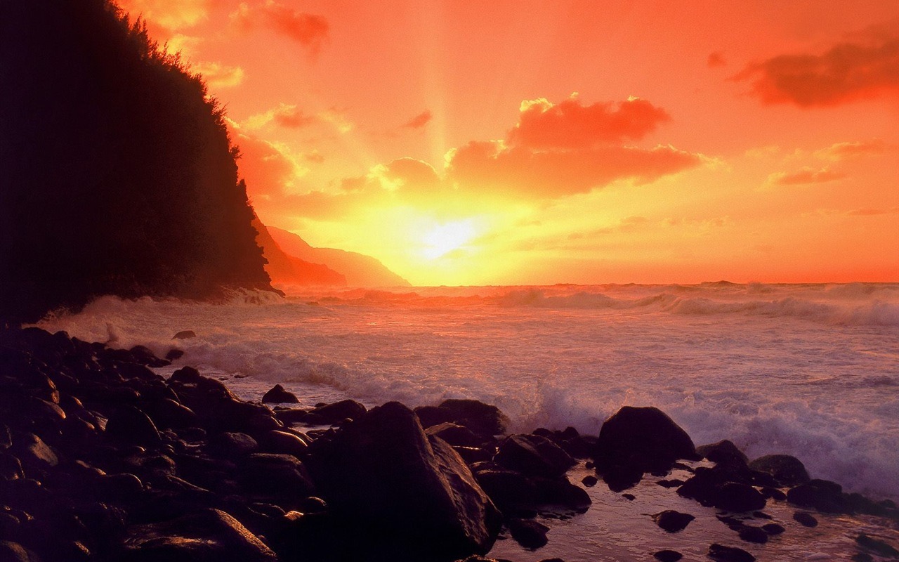 Wunderschöne Sonnenauf-und Sonnenuntergang Wallpaper #8 - 1280x800