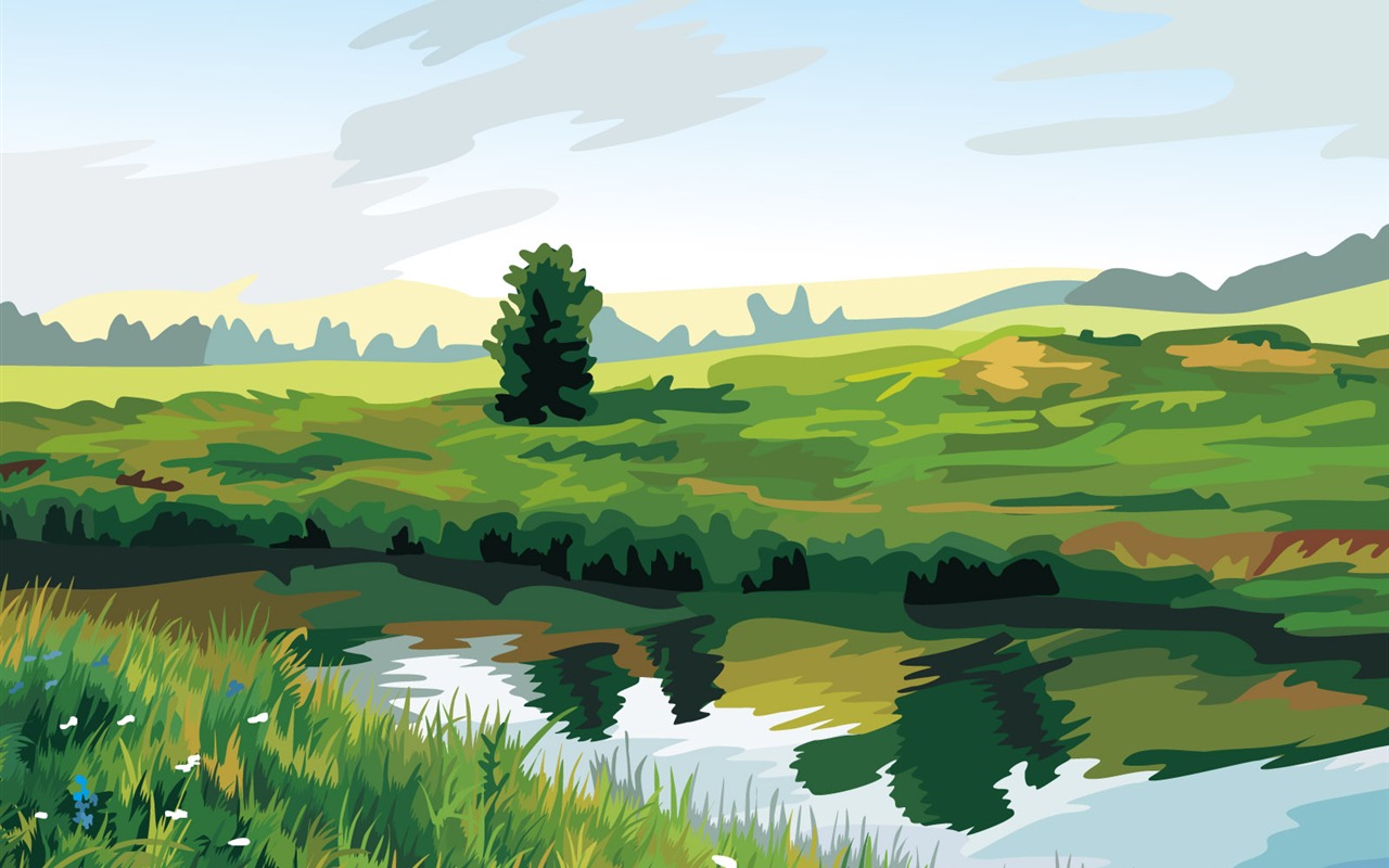 Vector Scenery Wallpapers (3) #1 - 1280x800