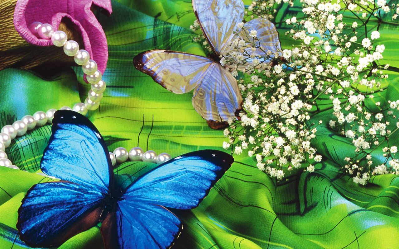Butterflies and flowers wallpaper album (1) #18 - 1280x800