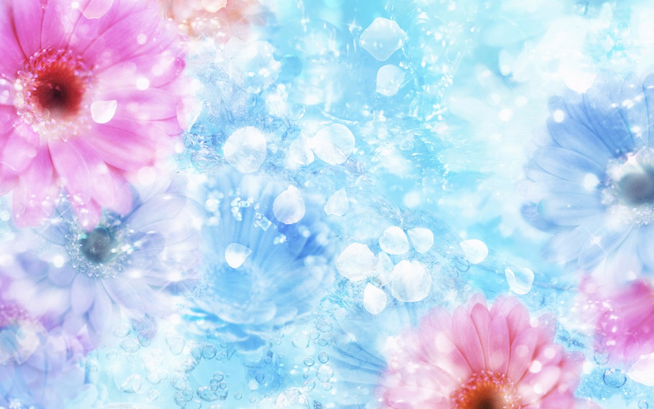 夢幻CG背景花卉壁紙 #13 - 1280x800