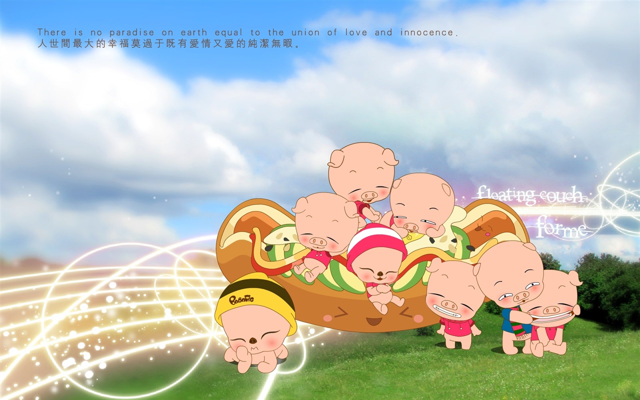 피카소 러브 & 플라잉 피그 바탕 화면 #19 - 1280x800