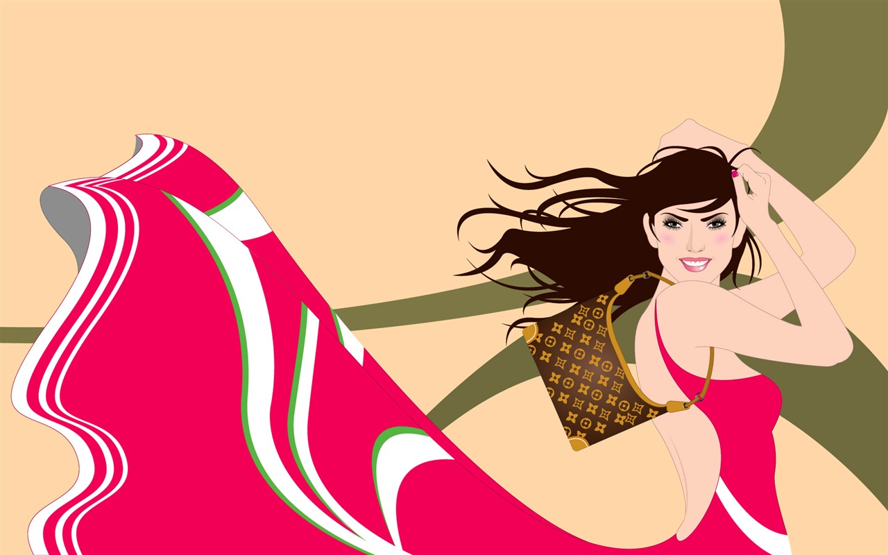 Vector urban women wallpaper (1) #17 - 1280x800