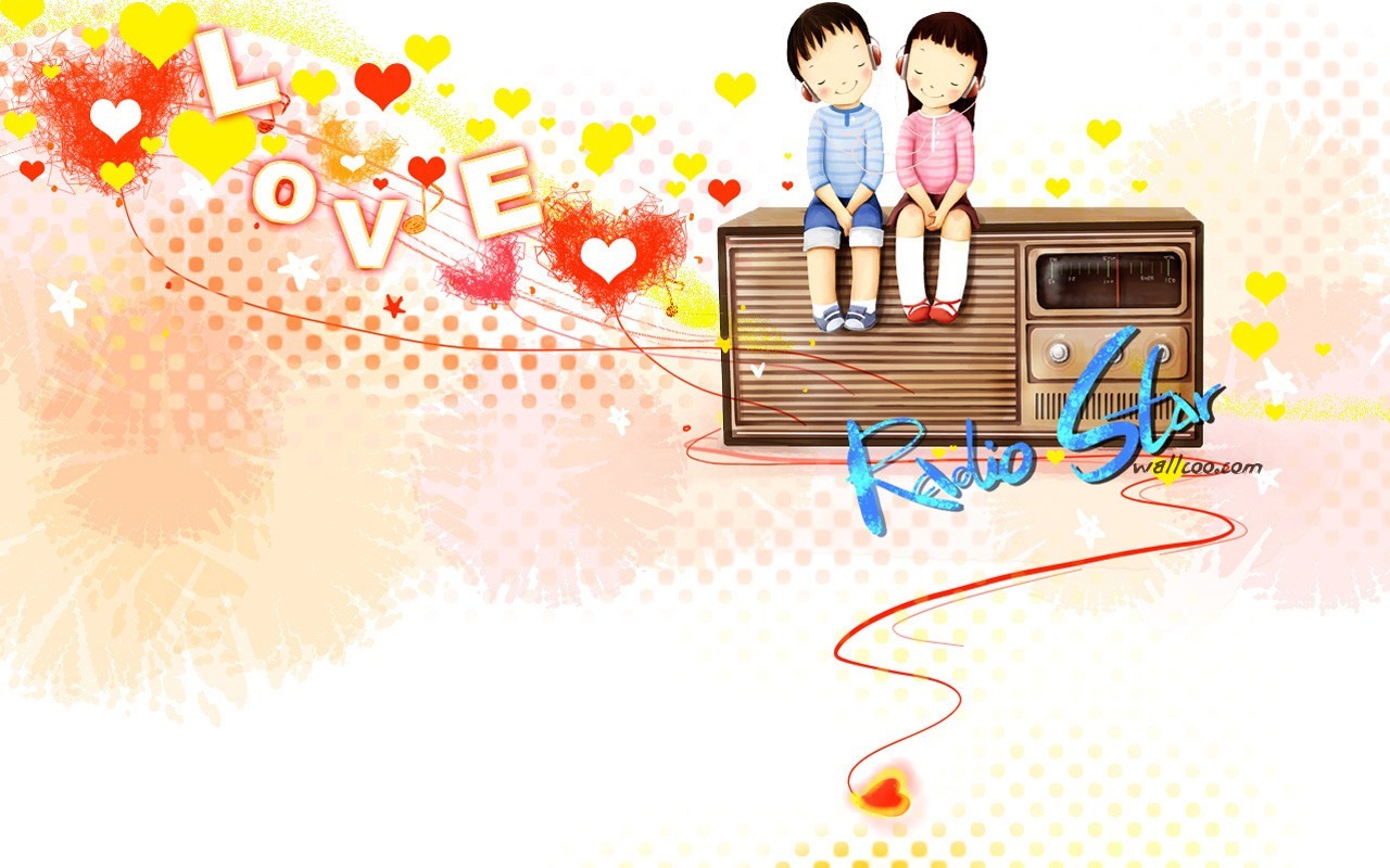 Webjong warm and sweet little couples illustrator #1 - 1280x800
