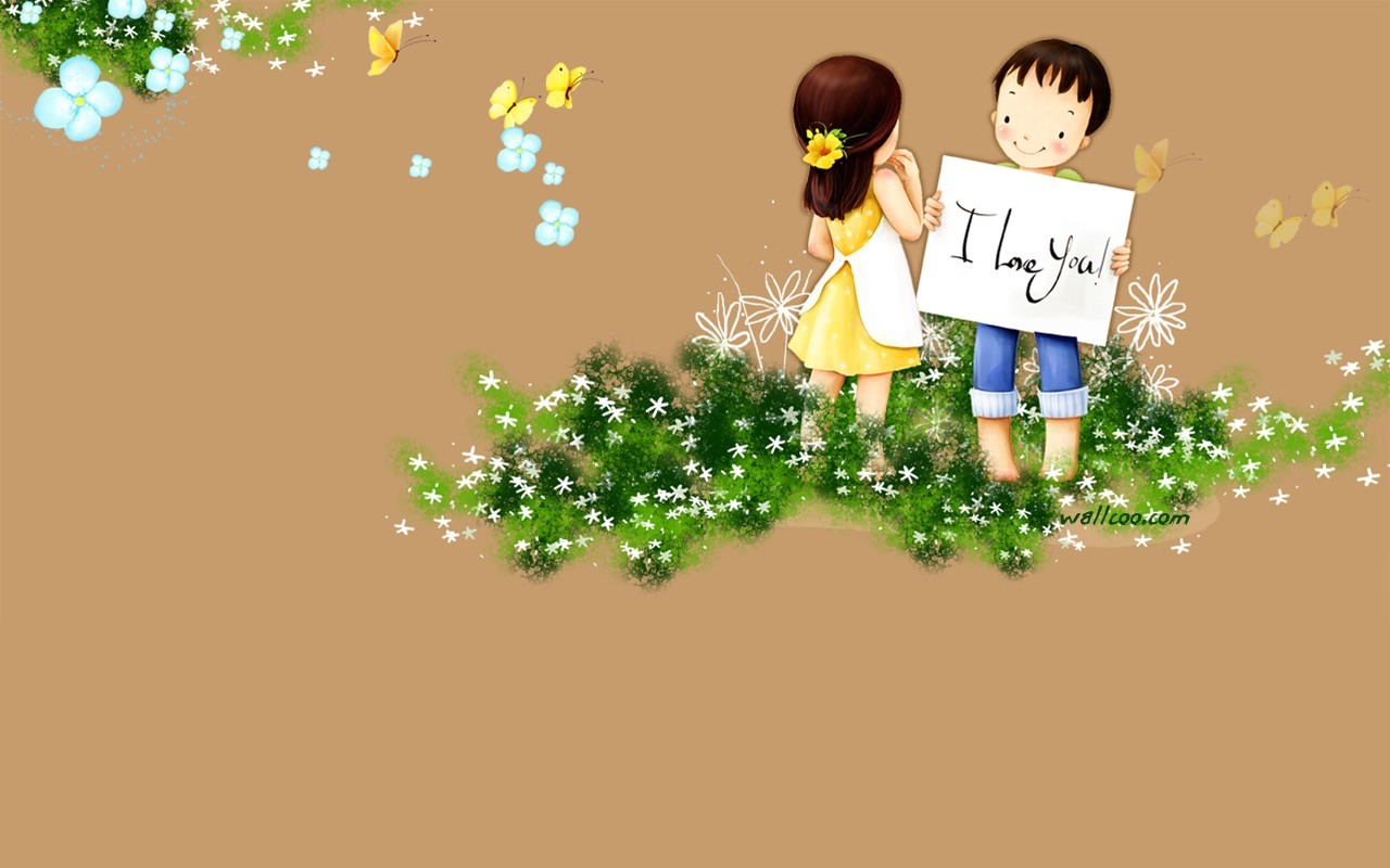 Webjong warm and sweet little couples illustrator #4 - 1280x800