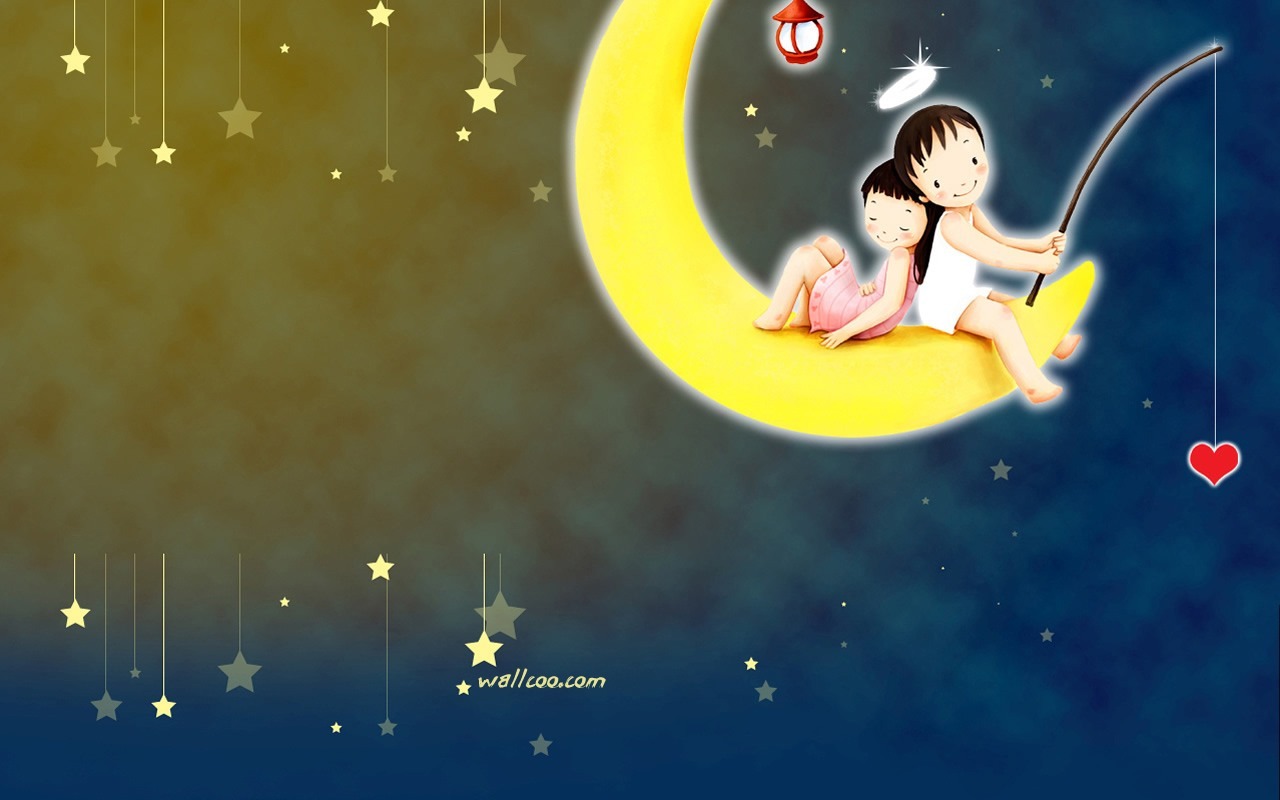 Webjong warm and sweet little couples illustrator #5 - 1280x800