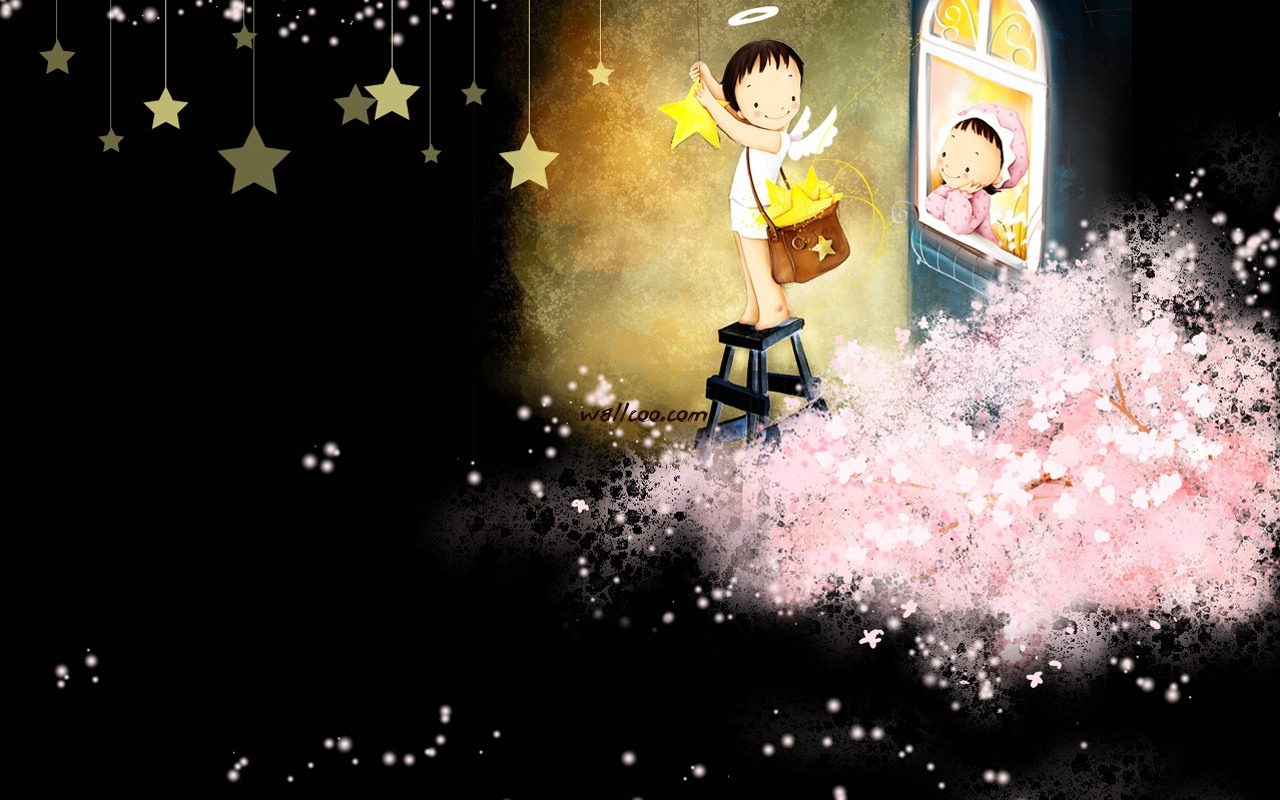 Webjong warm and sweet little couples illustrator #9 - 1280x800