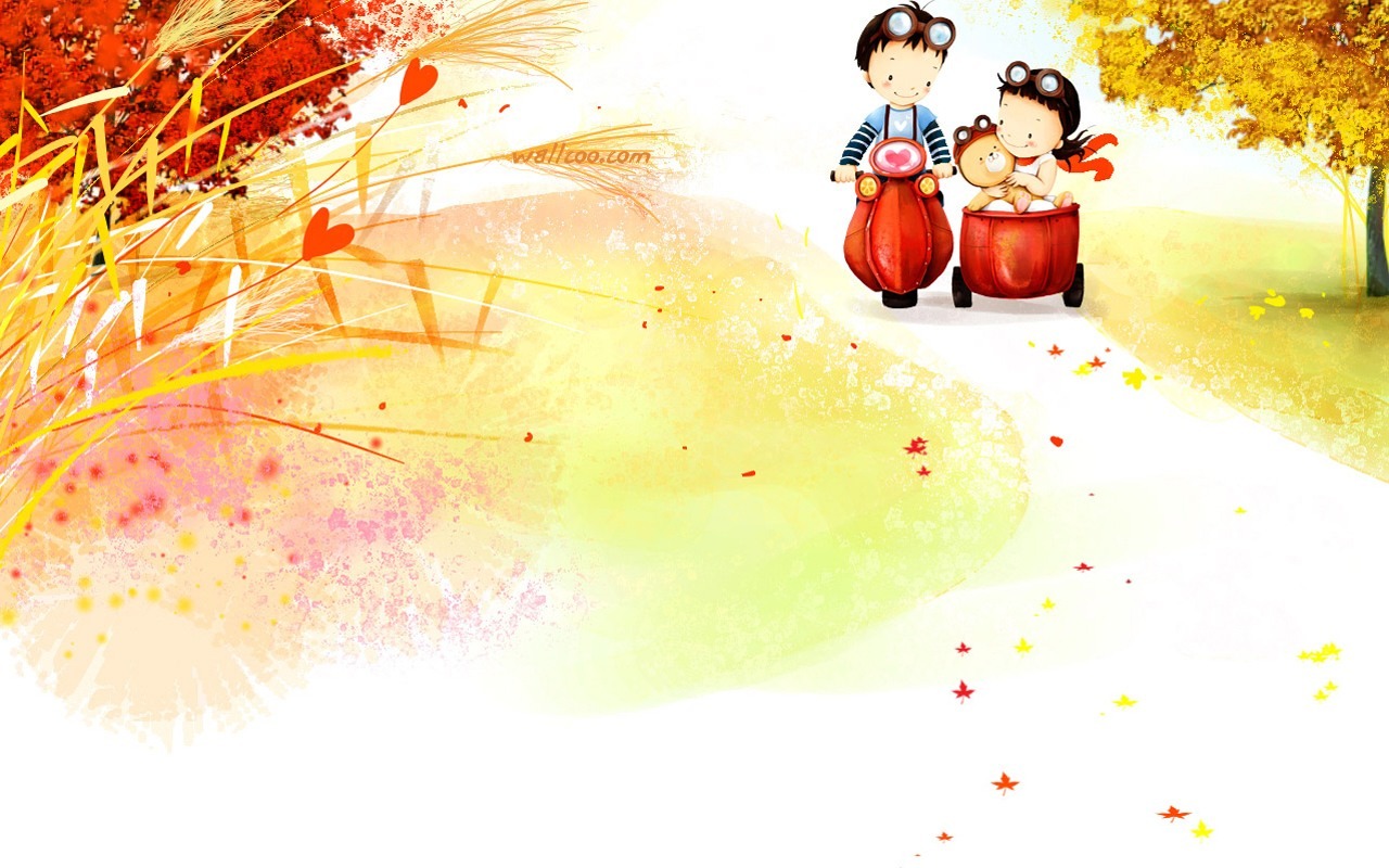 Webjong warm and sweet little couples illustrator #13 - 1280x800
