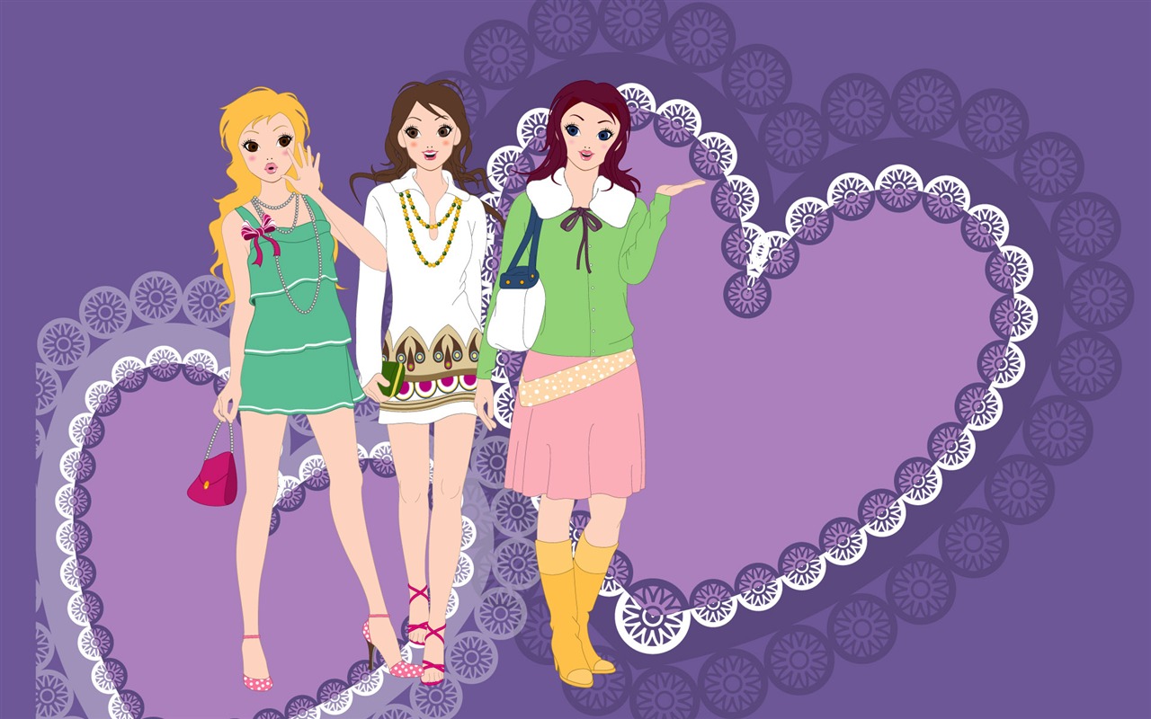 Vector Wallpaper femmes urbaines (2) #19 - 1280x800