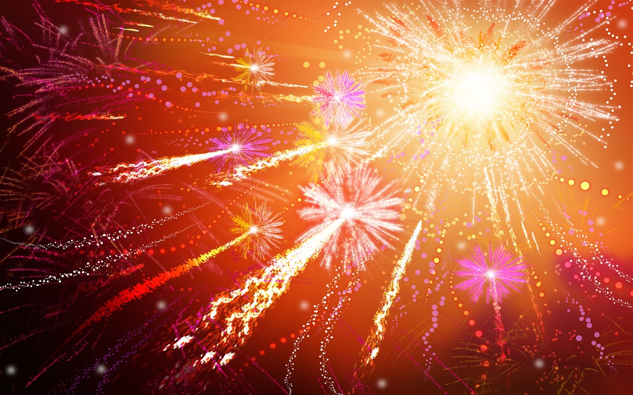 Colorful fireworks HD wallpaper #6 - 1280x800