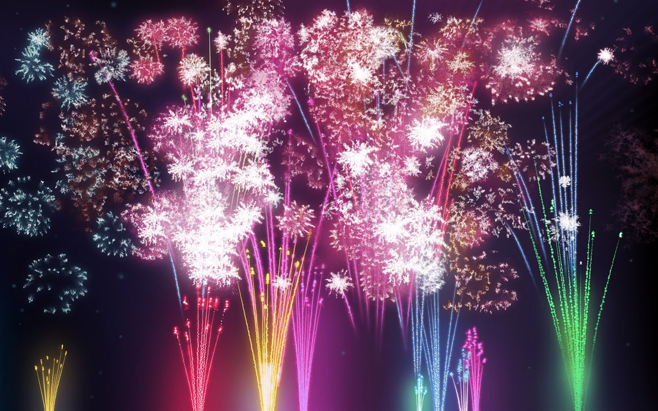 Colorful fireworks HD wallpaper #11 - 1280x800