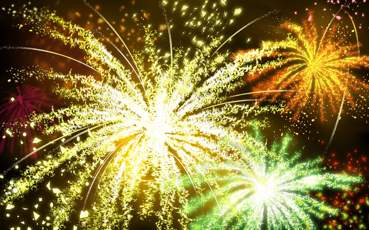 Colorful fireworks HD wallpaper #17 - 1280x800