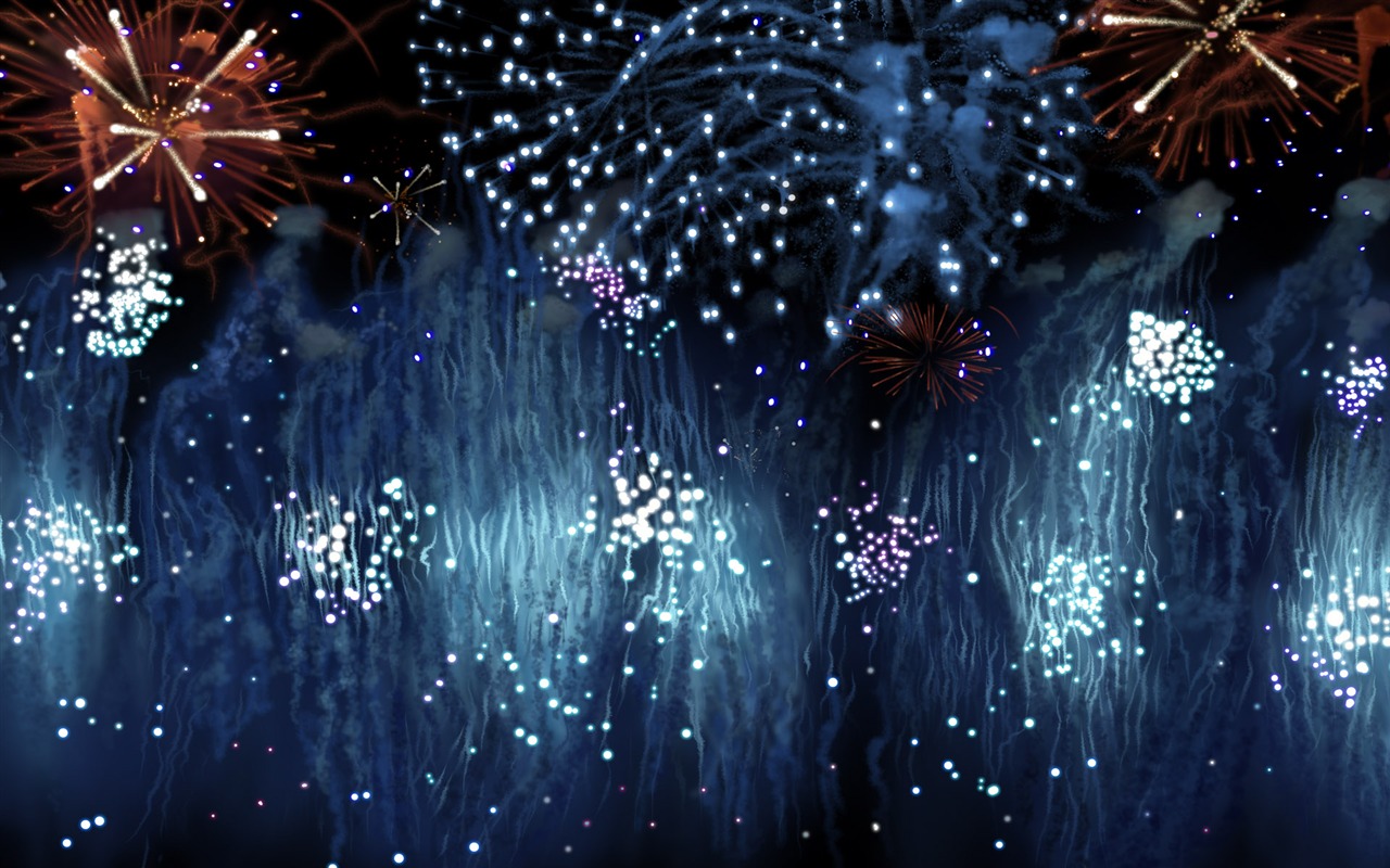 Farbenprächtiges Feuerwerk HD Wallpaper #19 - 1280x800