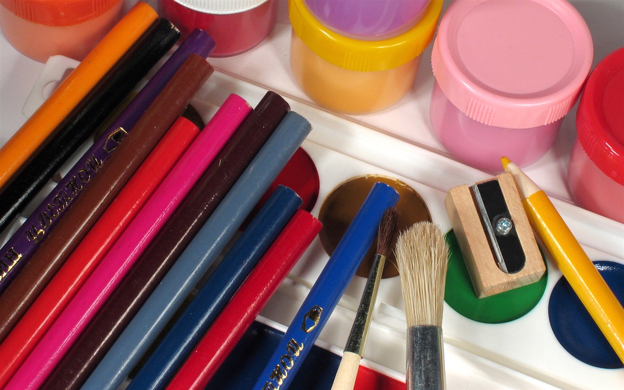 Colorful wallpaper paint brushes (1) #4 - 1280x800