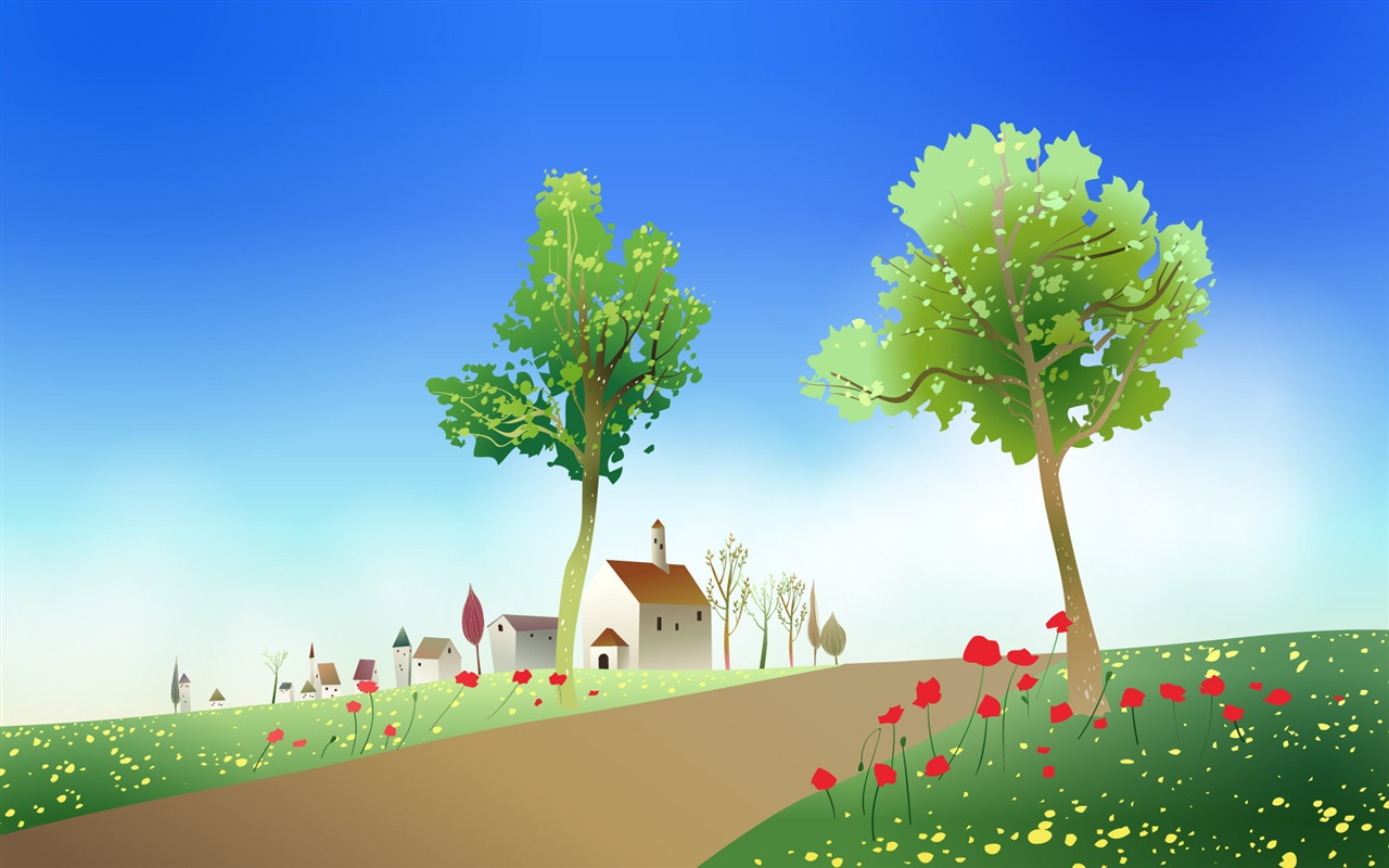 Vector Fantasielandschaft #4 - 1280x800