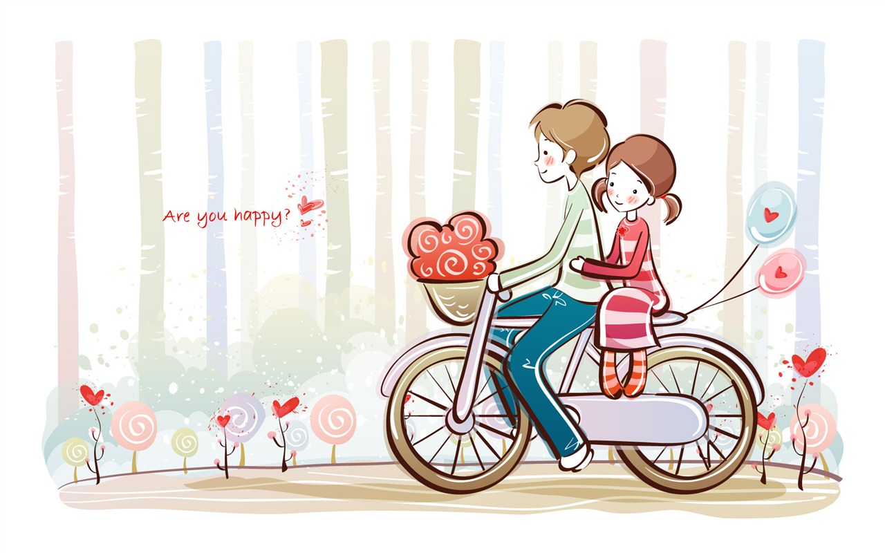Cartoon Valentine's Day wallpapers (2) #12 - 1280x800