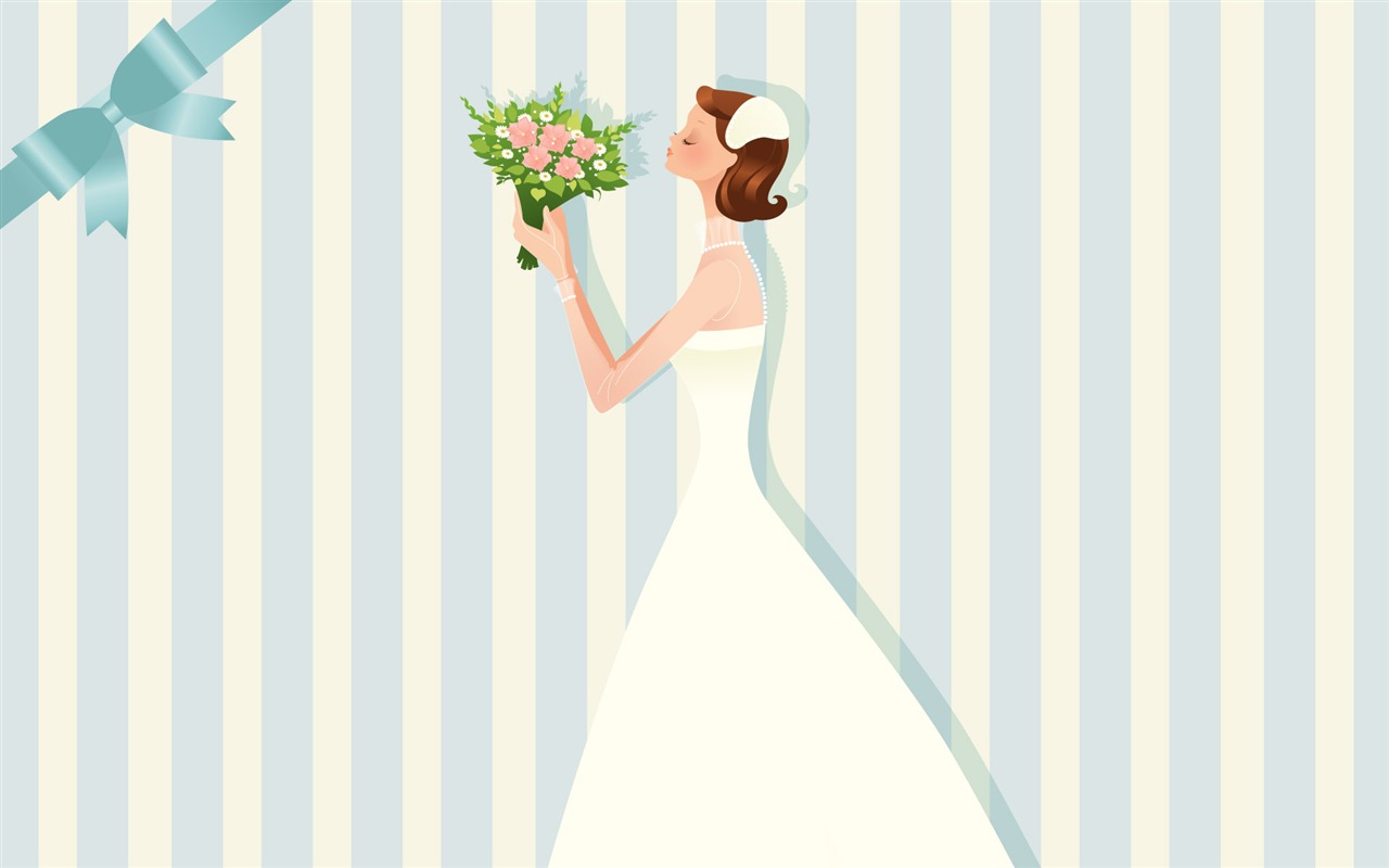 ベクトルの壁紙の結婚式の花嫁 (1) #9 - 1280x800