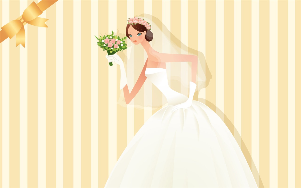 ベクトルの壁紙の結婚式の花嫁 (1) #10 - 1280x800