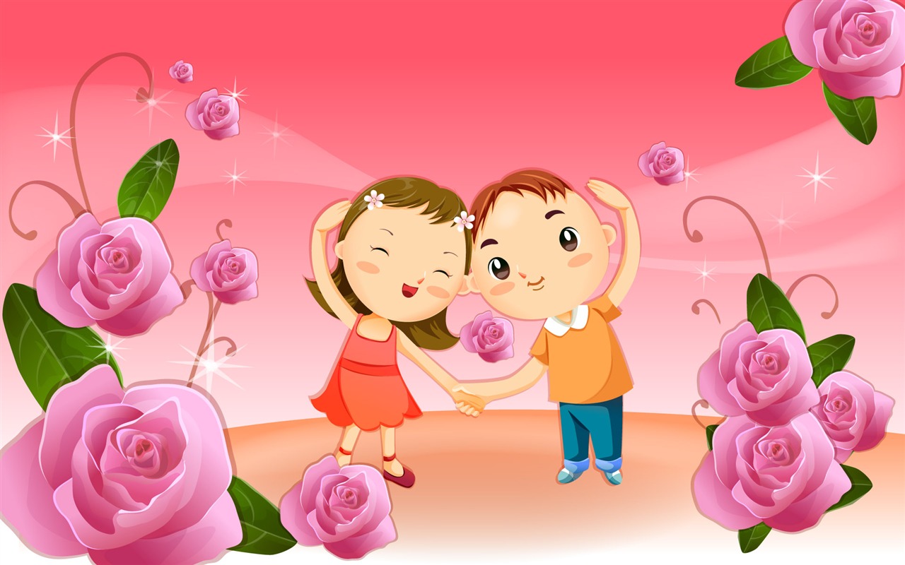 Día de San Valentín Amor Fondos vectoriales (1) #14 - 1280x800