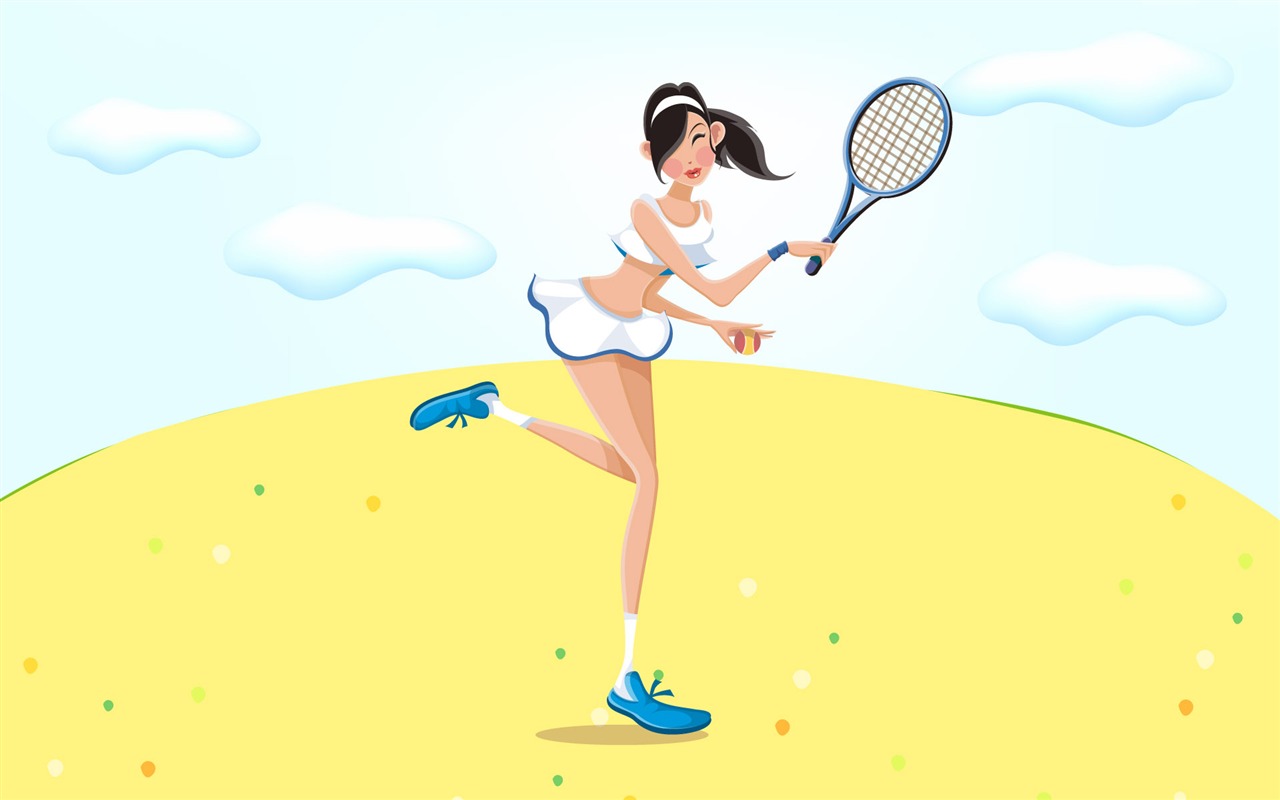 Women's leisure sports vector #3 - 1280x800