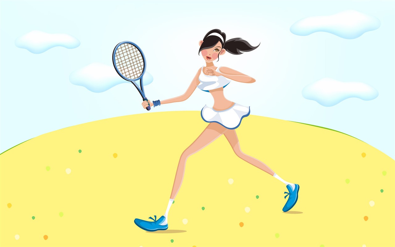 Women's leisure sports vector #4 - 1280x800